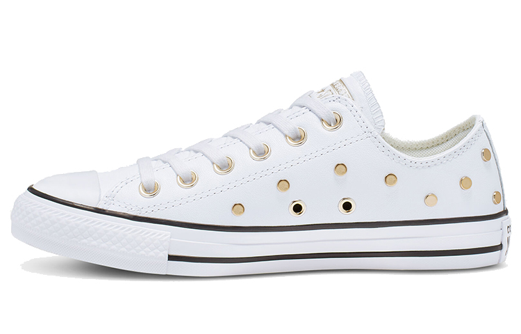 Buy (W) 컨버스 척테일러 스터드 로우 레더 (or) 척테일러 스터드 가죽 로우탑 565850C