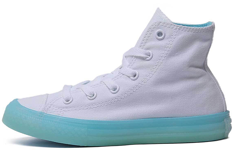 (W) Converse Chuck Taylor All Star Translucent Midsole White Bleached Aqua Sneakers 'White Light Green'