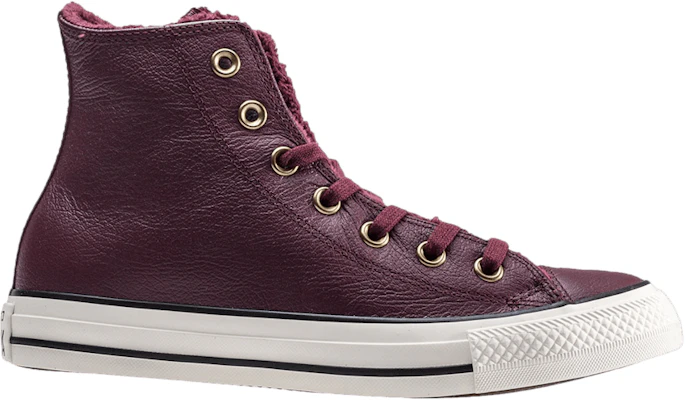 Women Converse Chuck Taylor All Star Winter Faux Fur Hi Bordeaux