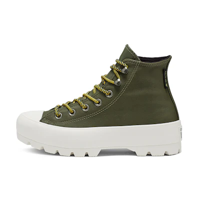 (W) Converse Winter GORE-TEX Lugged Chuck Taylor All Star Boot High Top Thick Sole Army Green