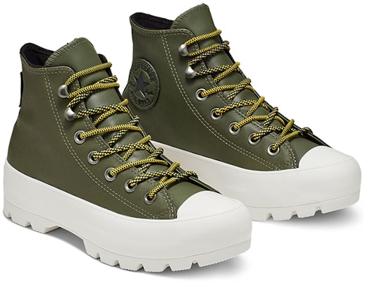(Women) Converse Winter GORE-TEX Lugged Chuck Taylor All Star Boot High Top Thick Sole Army Green 566154C Lookbook (Women) Converse Winter GORE-TEX Lugged Chuck Taylor All Star Boot High Top Thick Sole Army Green 566154C