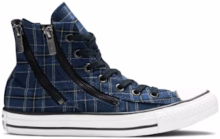 (Women) Converse Chuck Taylor Dual Zip High 'Blue Plaid' 549573C (Women) Converse Chuck Taylor Dual Zip High 'Blue Plaid' 549573C