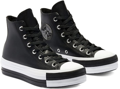 (W) Converse Ctas Double Stack Hi Putih Hitam Sneakers 'Hitam Putih' 569428C Lookbook (W) Converse Ctas Double Stack Hi Putih Hitam Sneakers 'Hitam Putih' 569428C