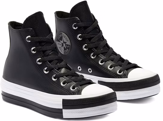 (W) Converse Ctas Double Stack Lift Hi Putih Hitam Kasut 'Hitam Putih' 569428C Lookbook (W) Converse Ctas Double Stack Lift Hi Putih Hitam Kasut 'Hitam Putih' 569428C