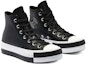 Lookbook (W) Converse Ctas Double Stack Lift Hi Putih Hitam Kasut 'Hitam Putih' 569428C