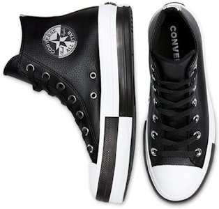 (W) Converse Ctas Double Stack Hi Putih Hitam Sneakers 'Hitam Putih' 569428C Shop (W) Converse Ctas Double Stack Hi Putih Hitam Sneakers 'Hitam Putih' 569428C