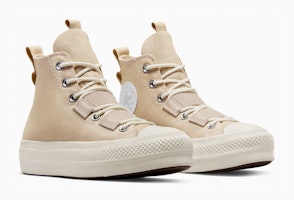 (Women) Converse CTAS Lift Hi Nutty Granola Casual Shoes Khaki Yellow A06494C (Women) Converse CTAS Lift Hi Nutty Granola Casual Shoes Khaki Yellow A06494C