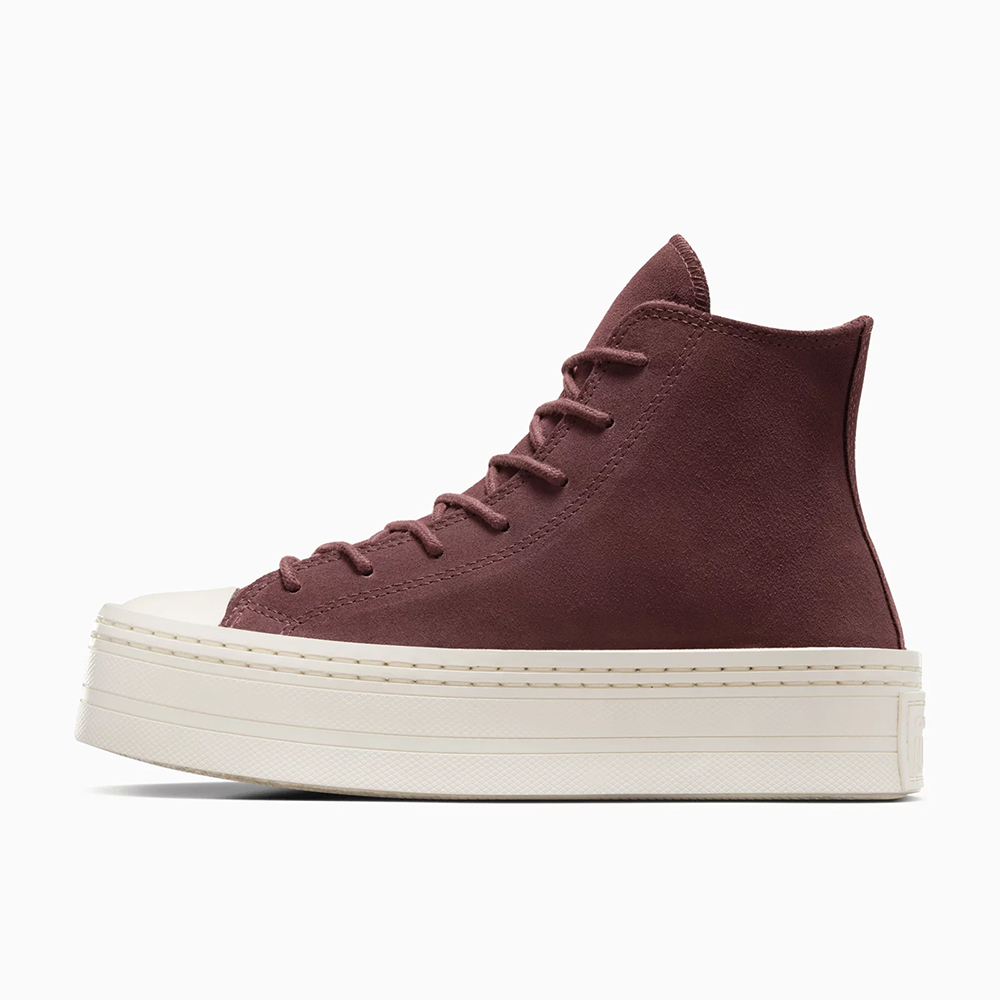 Lookbook (Women) Converse CTAS Modern Lift Hi Eternal Earth/Egret Casual Shoes Maroon Red Red A06783C