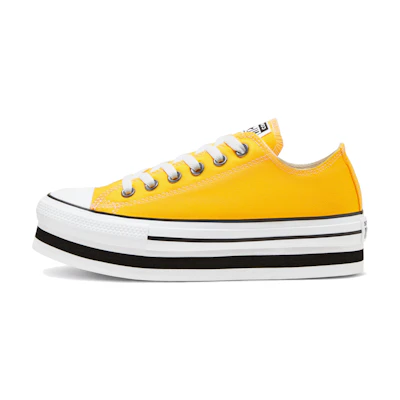 (W) Converse Everyday Platform Chuck Taylor All Star Thick Sole Yellow White Sneakers 'Yellow White'
