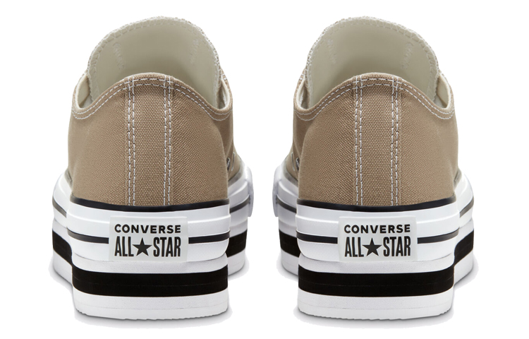 (W) Converse Everyday Platform Chuck Taylor All Star Brown White Thick Sole Sneakers 'Gray White' 圖 5