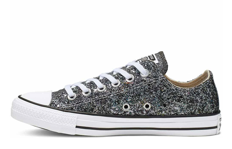(W) Converse Galaxy Dust Chuck Taylor All Star Low Top Silver White