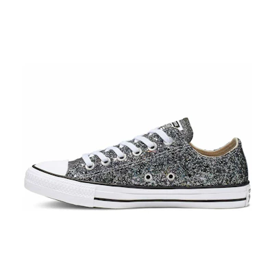 (W) Converse Galaxy Dust Chuck Taylor All Star Low Top Silver White