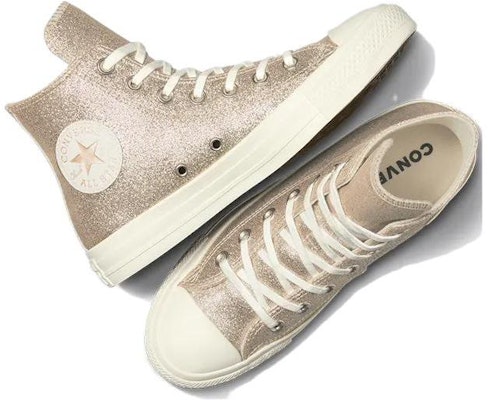 (W) Converse Chuck Taylor All Star Glitter High Top 'Oro Claro'. A07950C Shop (W) Converse Chuck Taylor All Star Glitter High Top 'Oro Claro'. A07950C