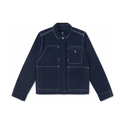 (Women) Converse Indigo Chore Multi-Pocket Casual Workwear Jacket Women Dark Navy 10026052-A01