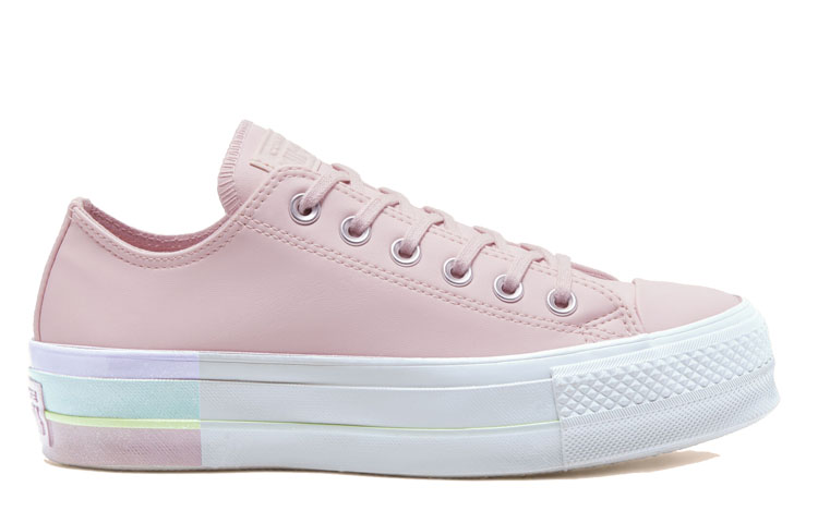 (W) Converse Intergalactic Fade Chuck Taylor All Star Platform Low Top Thick Sole Pink White Sneakers 'Pink Blue' 圖 2