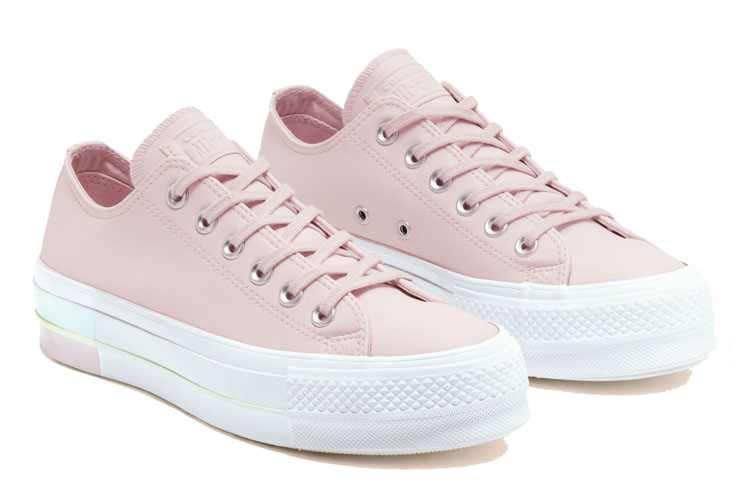 (W) Converse Intergalactic Fade Chuck Taylor All Star Platform Low Top Thick Sole Pink White Sneakers 'Pink Blue' 圖 3