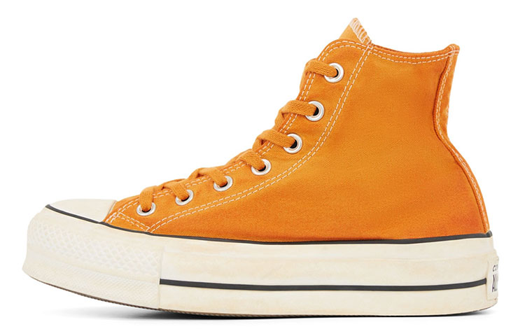 (Women) Converse Italian Crafted Dye Chuck Taylor All Star Platform High Top Orange White 566472C