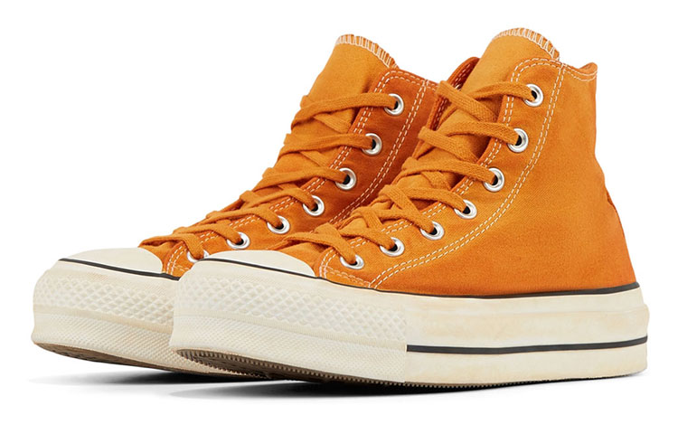 (W) Converse Italian Crafted Dye Chuck Taylor All Star Platform High Top Orange White 圖 3
