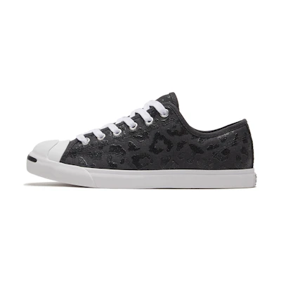 (W) Converse Jack Purcell LP Low Sole Trendy Retro Casual Sneakers 'Black White'