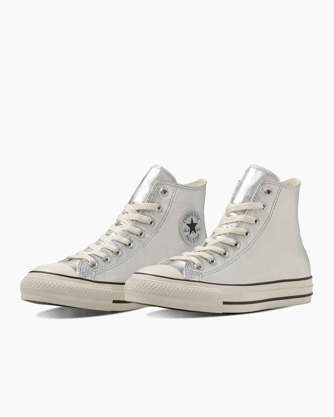 Converse Leather All Star Hi Sneakers Silver 31311880