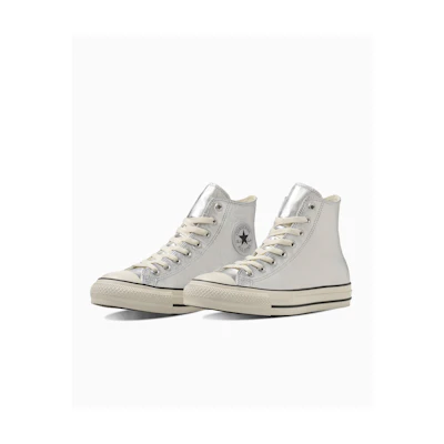 Converse Leather All Star Hi Sneakers Silver