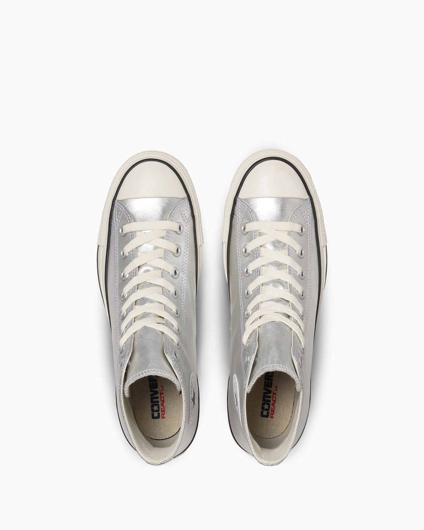 Lookbook (W) 컨버스 레더 올 스타 하이 스니커즈 실버 31311880