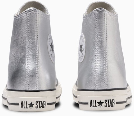 Converse Leather All Star Hi Sneakers Silver 31311880 Shop Converse Leather All Star Hi Sneakers Silver 31311880