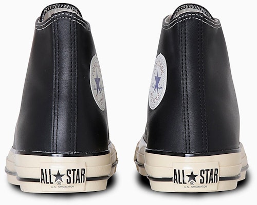 (W) コンバース レザー オールスター ハイトップ スニーカー ブラック 31313510 Shop (W) コンバース レザー オールスター ハイトップ スニーカー ブラック 31313510