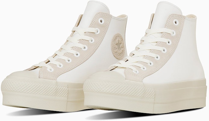 (W) Converse皮革All Star增高高筒鞋 白色/淺灰色 31313720 Buy (W) Converse皮革All Star增高高筒鞋 白色/淺灰色 31313720