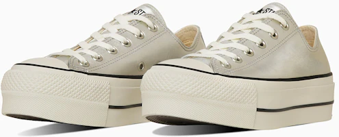 Converse Leather All Star Lifted Ox Sneakers Silver 31314280 Converse Leather All Star Lifted Ox Sneakers Silver 31314280