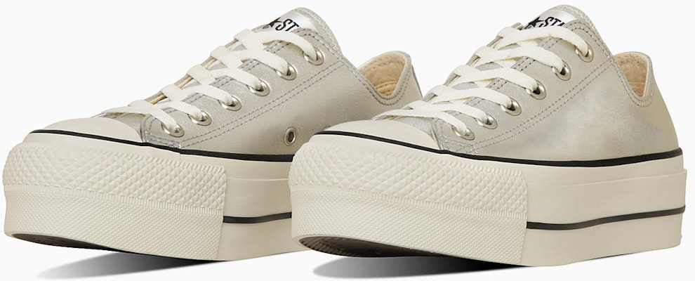 (W) Zapatillas Converse Leather All Star Lifted Ox Plateadas de Cuero 31314280 Buy (W) Zapatillas Converse Leather All Star Lifted Ox Plateadas de Cuero 31314280