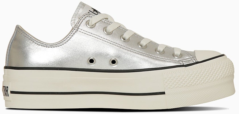 (W) Zapatillas Converse Leather All Star Lifted Ox Plateadas de Cuero 31314280 Order (W) Zapatillas Converse Leather All Star Lifted Ox Plateadas de Cuero 31314280