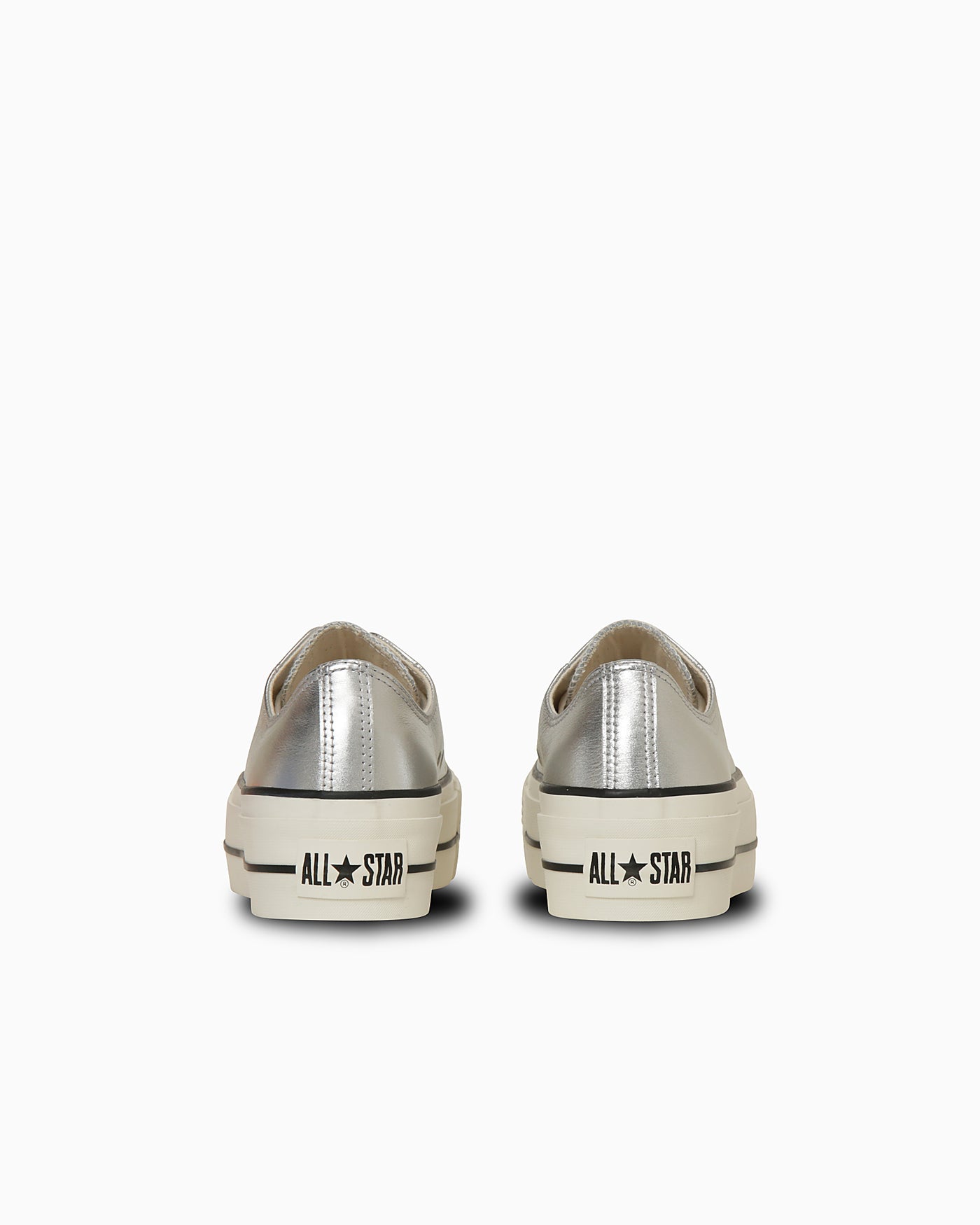 Shop (W) 匡威皮革All Star厚底低帮银色运动鞋 31314280