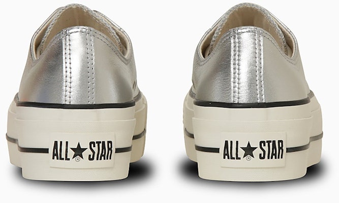 (W) Zapatillas Converse Leather All Star Lifted Ox Plateadas de Cuero 31314280 Shop (W) Zapatillas Converse Leather All Star Lifted Ox Plateadas de Cuero 31314280