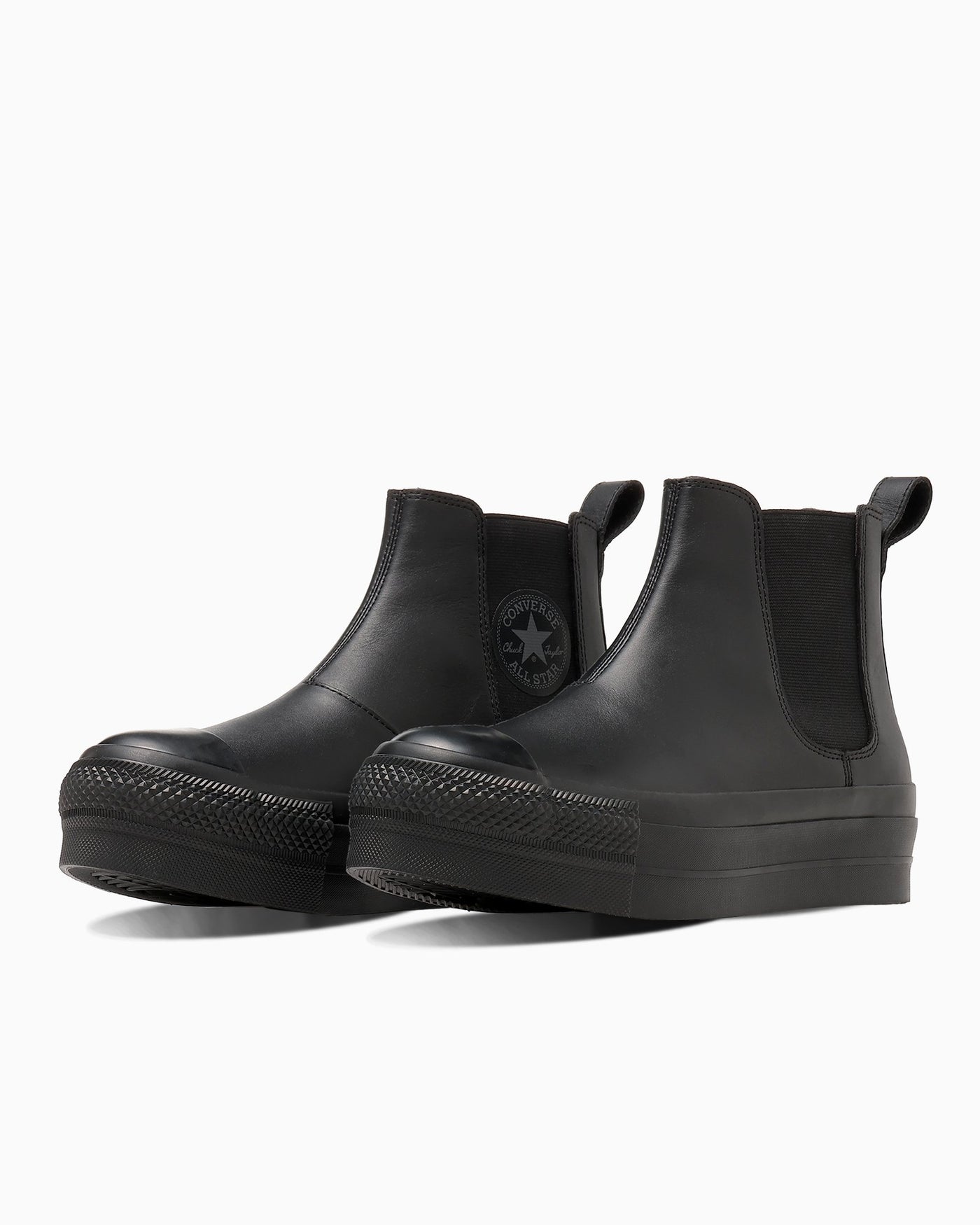 Converse Leather All Star Lifted Sidegore High-Top Sneakers Black Monochrome 31312480