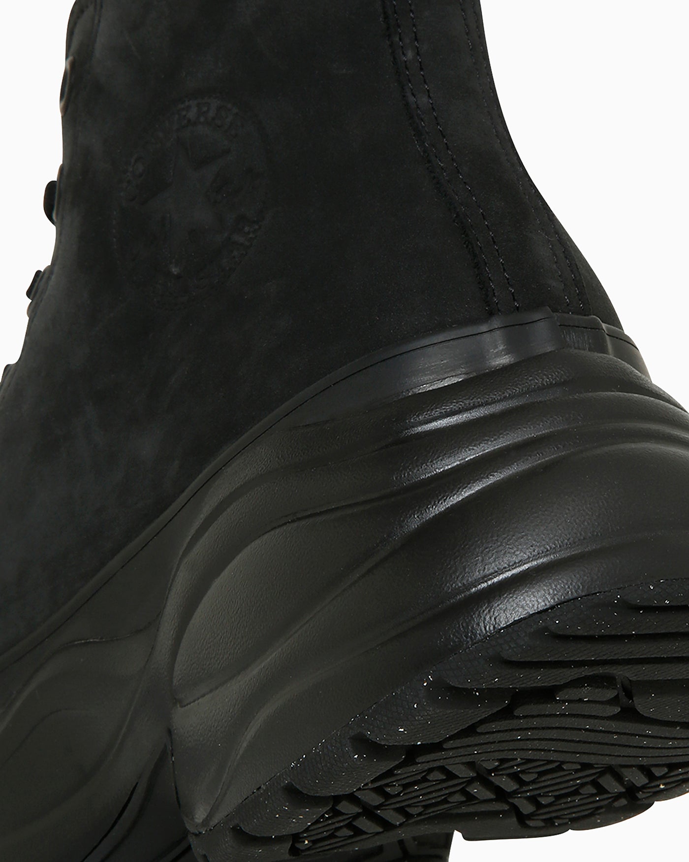 Sizing (W) コンバース レザー オールスター サージトレーナー ハイカット スニーカー ブラック モノクローム 31313140