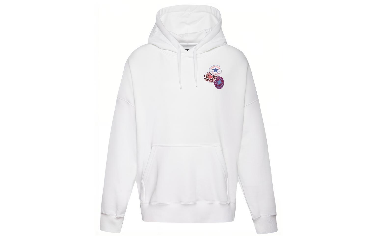 (Women) Converse Logo Print Drawstring Hoodie White 10020737-A03