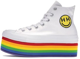 (Women) Converse Miley Cyrus x Chuck Taylor All Star Platform High 'Pride White Multicolor' 562251C (Women) Converse Miley Cyrus x Chuck Taylor All Star Platform High 'Pride White Multicolor' 562251C