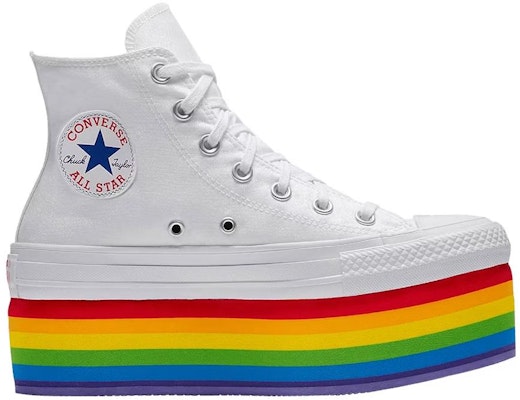 (W) 匡威 Miley Cyrus x Chuck Taylor All Star 增高高帮鞋 '骄傲白多色' 562251C Order (W) 匡威 Miley Cyrus x Chuck Taylor All Star 增高高帮鞋 '骄傲白多色' 562251C