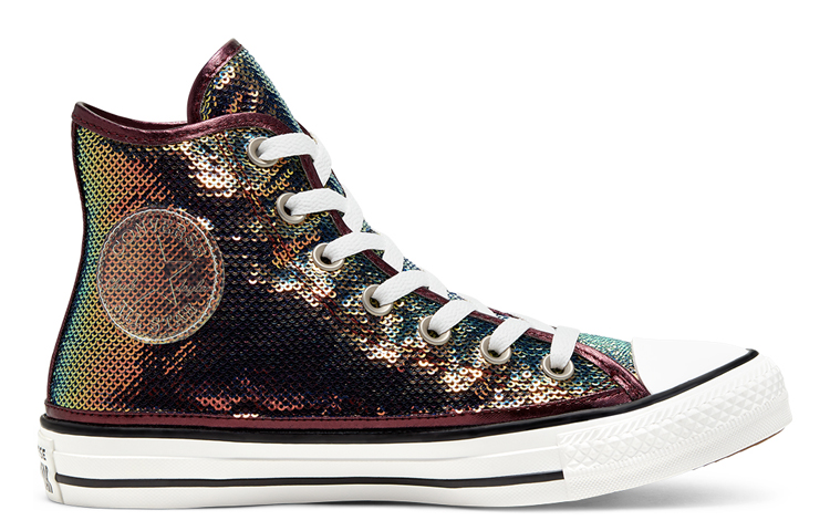 (W) Converse Mini Sequins Chuck Taylor All Star High Top Gradient Black Sneakers 'Black White' 圖 3