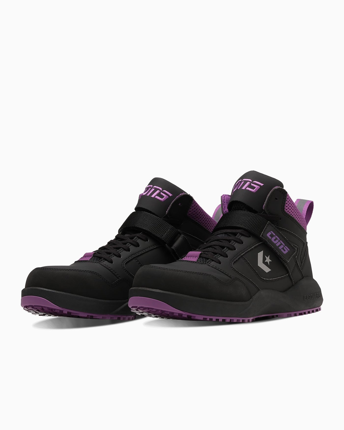Converse Nike Run 'N Slam PS Kids Shoes Black/Purple 33701640