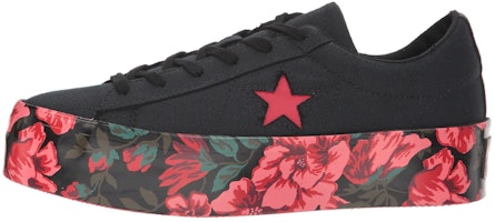 (Women) Converse One Star Ox Shoes Black/Red 561766C (Women) Converse One Star Ox Shoes Black/Red 561766C