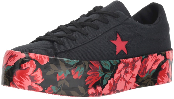 (Women) Converse One Star Ox Shoes Black/Red 561766C Order (Women) Converse One Star Ox Shoes Black/Red 561766C