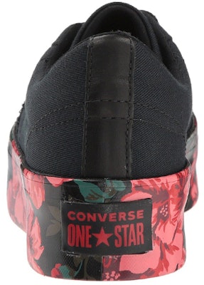 (Women) Converse One Star Ox Shoes Black/Red 561766C Shop (Women) Converse One Star Ox Shoes Black/Red 561766C