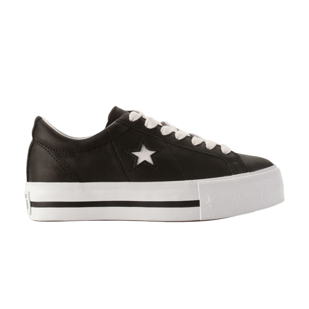 Buy (W) Converse One Star Plataforma Baja 'Negro Blanco' 562734C