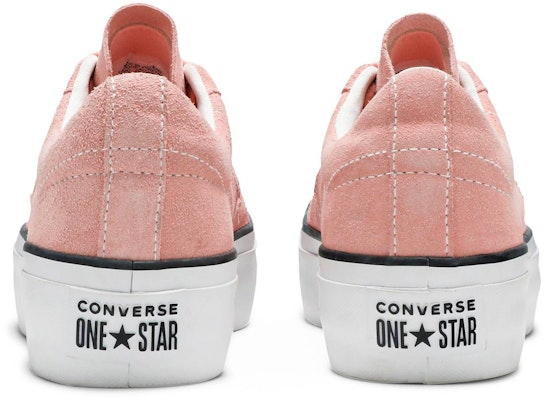 (W) Converse One Star Platform Rendah 'Bleached Coral' 564382C Details for (W) Converse One Star Platform Rendah 'Bleached Coral' 564382C