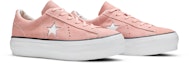 Cheap (W) Converse One Star Platform Rendah 'Bleached Coral' 564382C