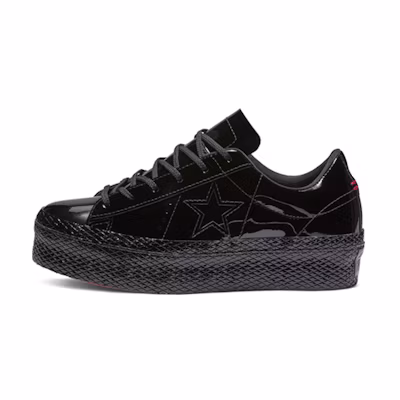 (W) Converse One Star Platform Ox 'Patent Black'