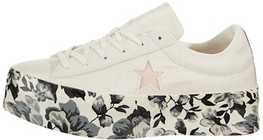 (Women) Converse One Star Platform Ox Canvas Shoes White/Black/Pink 561767C (Women) Converse One Star Platform Ox Canvas Shoes White/Black/Pink 561767C