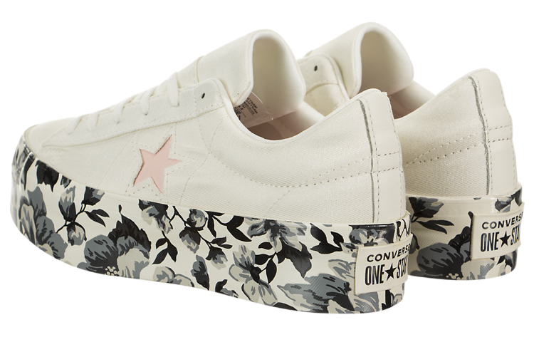 Lookbook (W) Converse One Star Platform Ox Kanvas Putih/Hitam/Merah Jambu Kasut 561767C